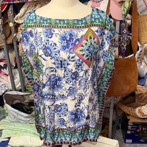 Johnny Was Oyako Elaine Floral Blouse